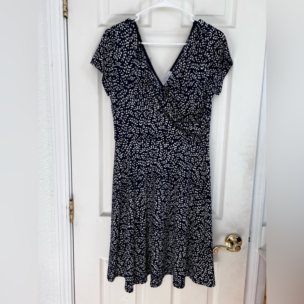 Navy Blue Summer Wrap Dress